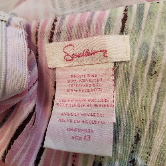 Vtg 90s Y2K Speechless Dress Size 13 Juniors Maxi Fairy Floral Pink WhimsiGoth - Picture 12 of 13